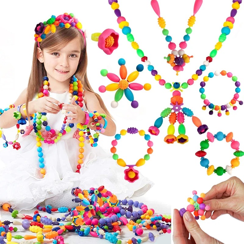 Jewelry Making 4 Year Old - 188-608 adet Pop Boncuk Çocuk Kız