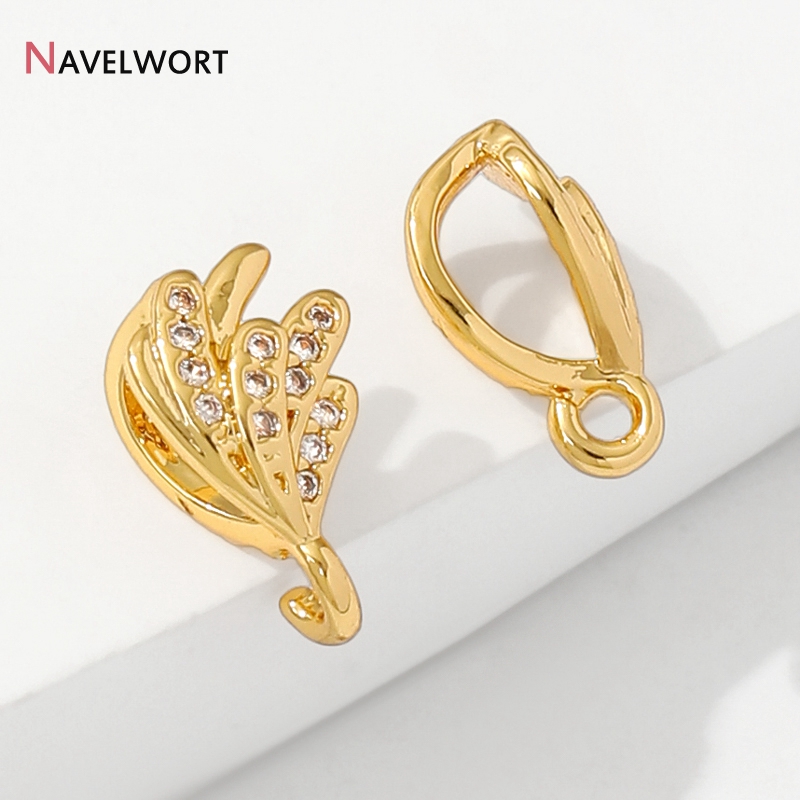 Jewelry Making Brass - 18K Altın Kaplama Pirinç Zirkonlu Kolye