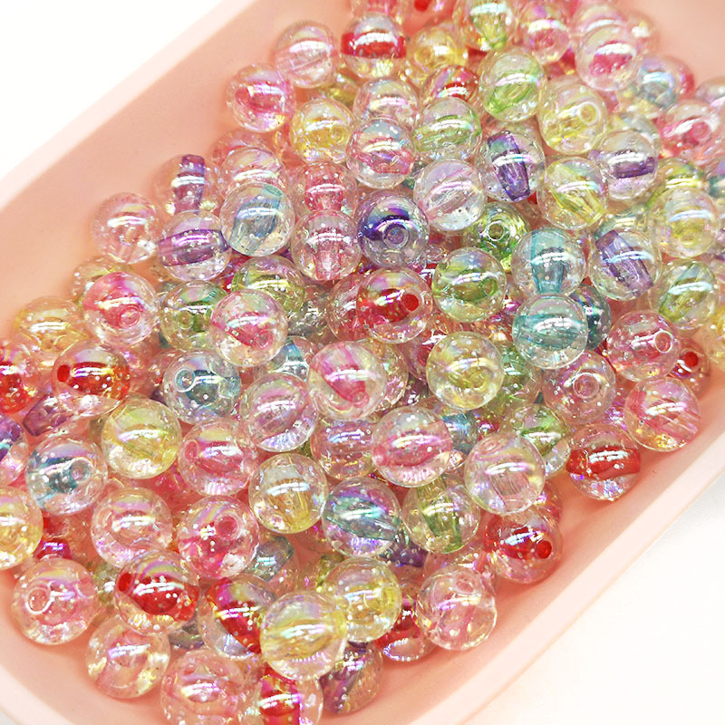 Jewelry Making 4 Year Old - 50 adet 10mm akrilik boncuk renkli