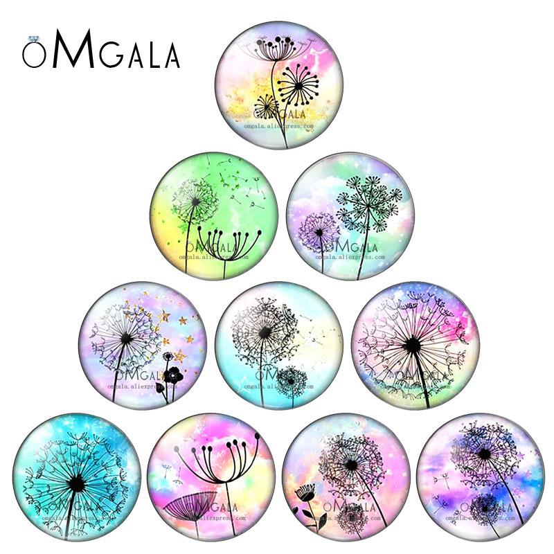 Jewelry Making Drawing - Moda karahindiba sanat çizimleri 10mm/12mm/14mm/16mm/18mm/20mm/25mm yuvarlak