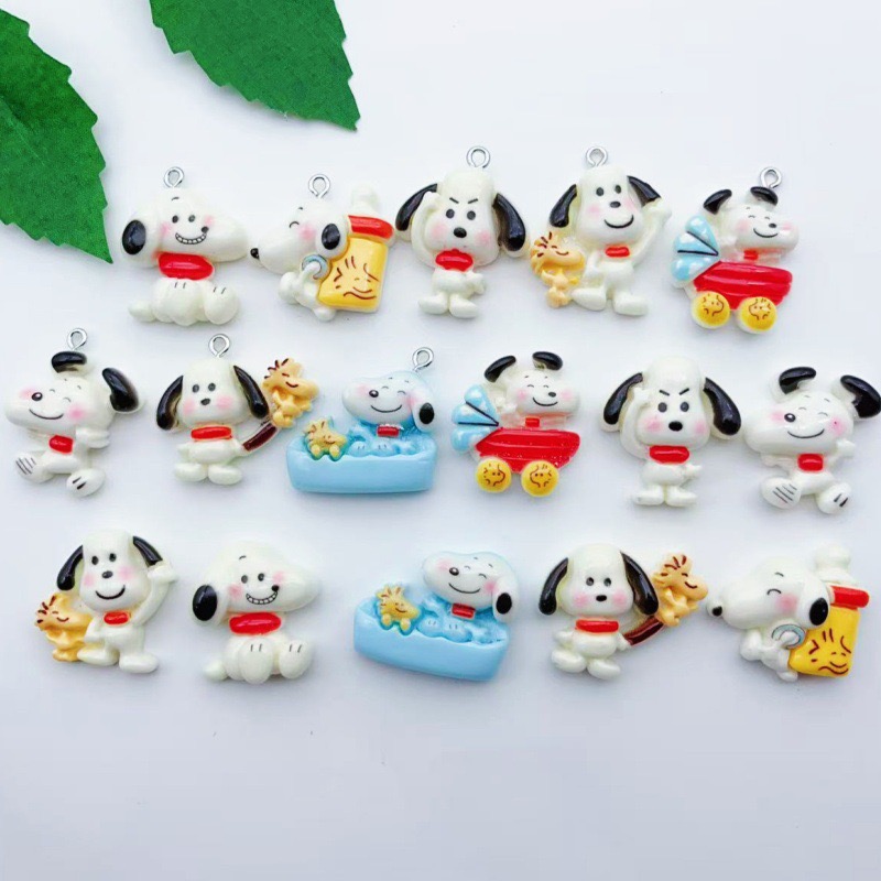 Jewelry Making Diy - 12 adet reçine karikatür köpek kolye
