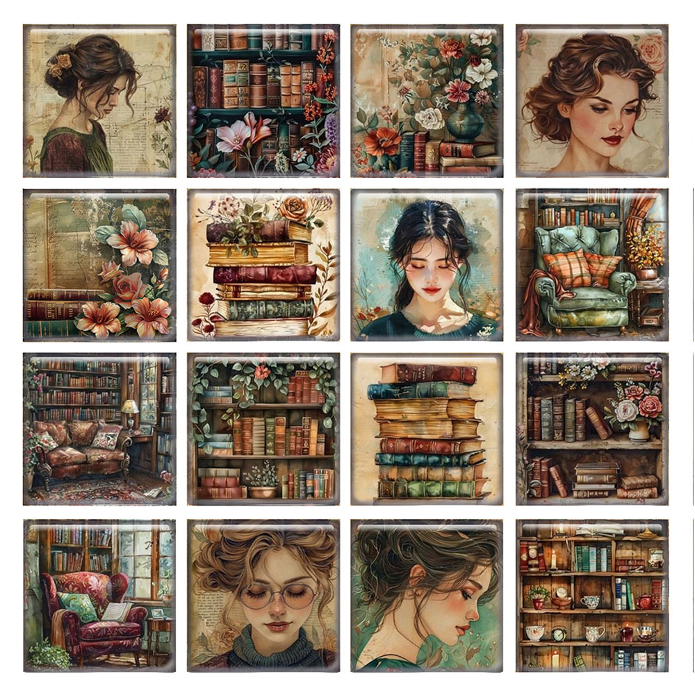 Jewelry Making Books - 10 adet/grup Retro Okumayı Seviyorum Çiçek