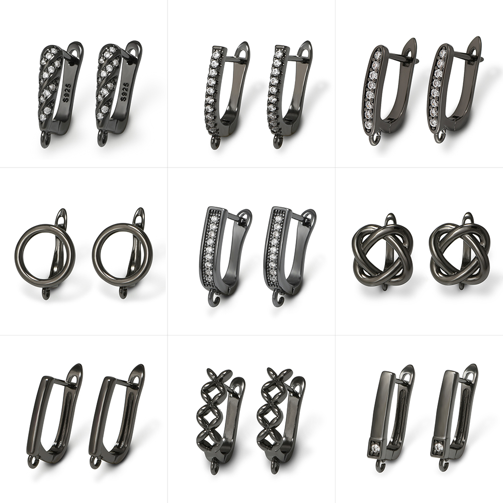 Jewelry Making Ideas - YANASI 1 Çift Silah Siyah Pirinç