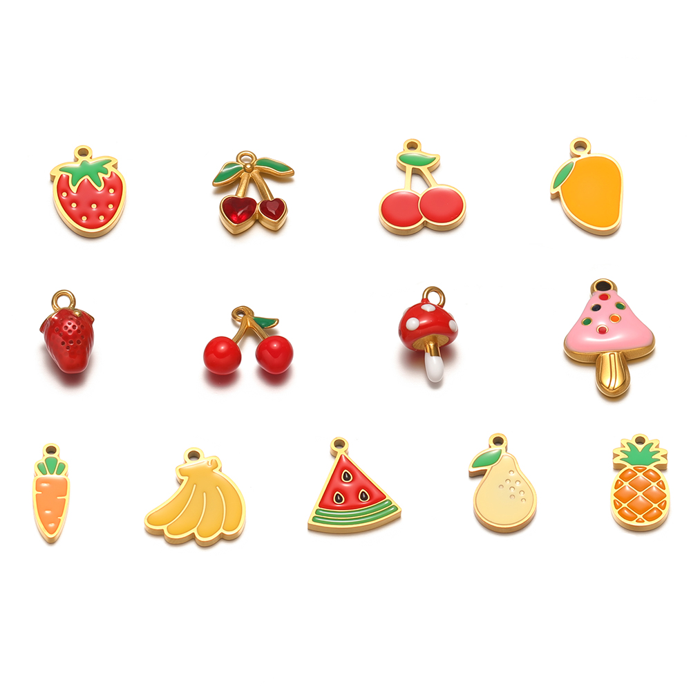 Jewelry Making 4 Year Old - 5 adet Paslanmaz Çelik Sevimli Mantar
