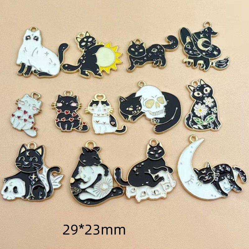 Jewelry Making Diy - 10 adet Orijinal Alaşım Emaye Siyah