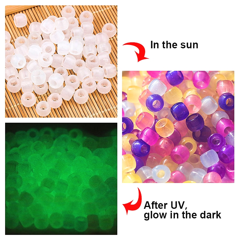 Jewelry Making 4 Year Old - 6*8mm UV Değiştiren Reaktif Akrilik Karışık