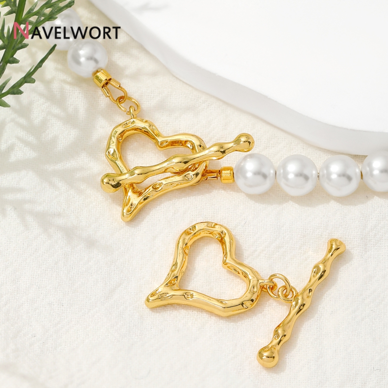 Jewelry Making Metal - 18K Altın Kaplama Kalp Şeklinde OT