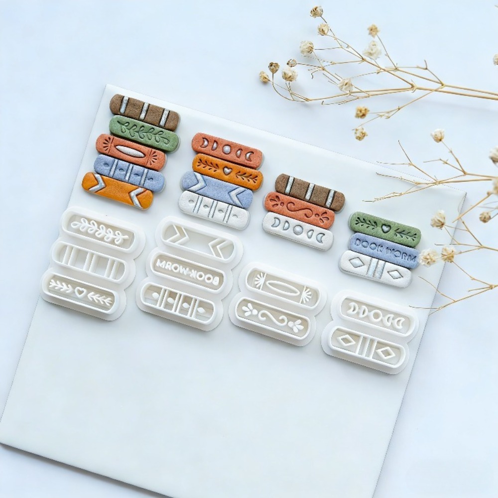 Jewelry Making Books - 7 adet/takım kitap yığını temalı polimer