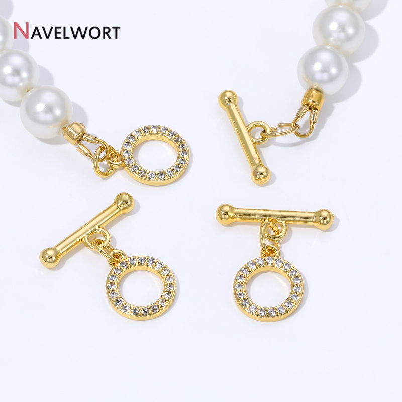 Jewelry Making Ideas - 18 Ayar Altın Kaplama Pirinç Zirkonyum