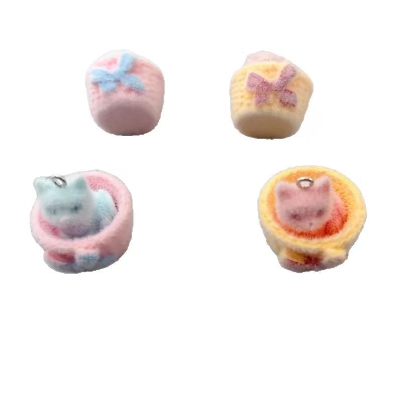 4 adet 3D peluş reçine kedi ko - Jewelry Making Diy incelemesi ve fiyatı