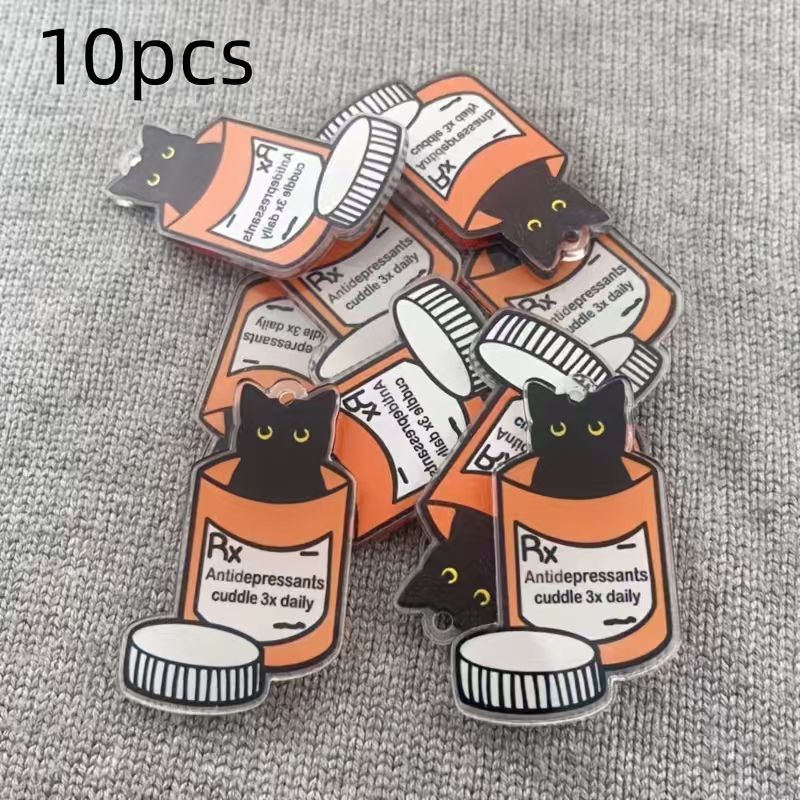 10 adet akrilik ilaç kedi koly - Jewelry Making Diy incelemesi ve fiyatı