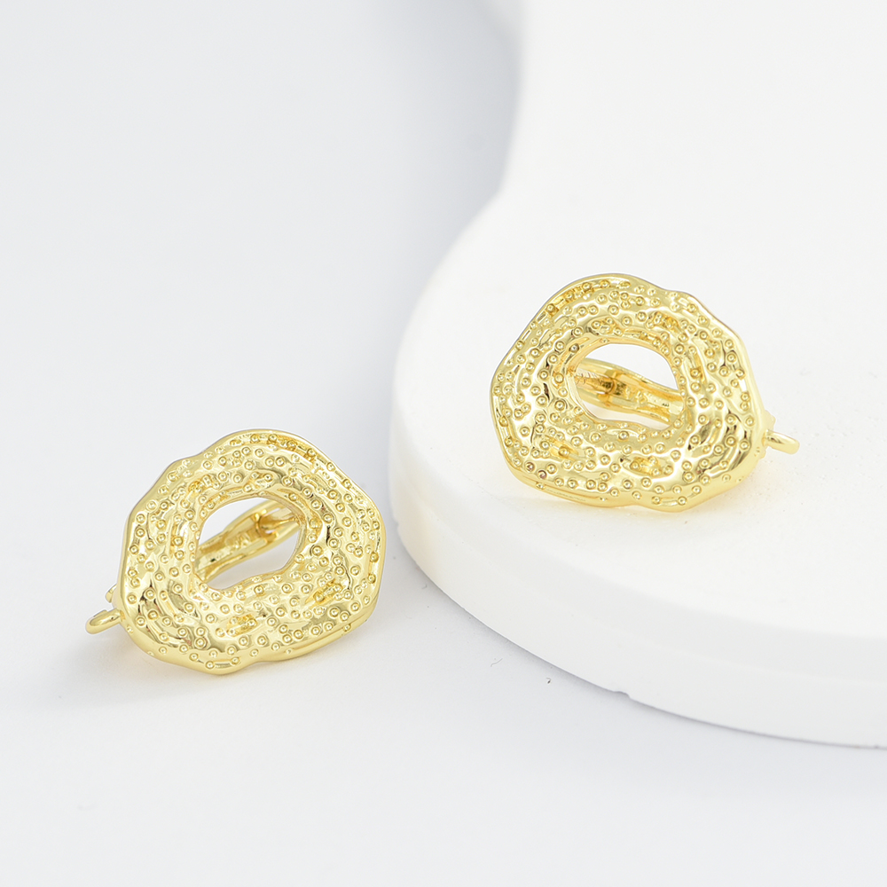 1 çift büyük Size18K altın kap - Jewelry Making Brass incelemesi ve fiyatı