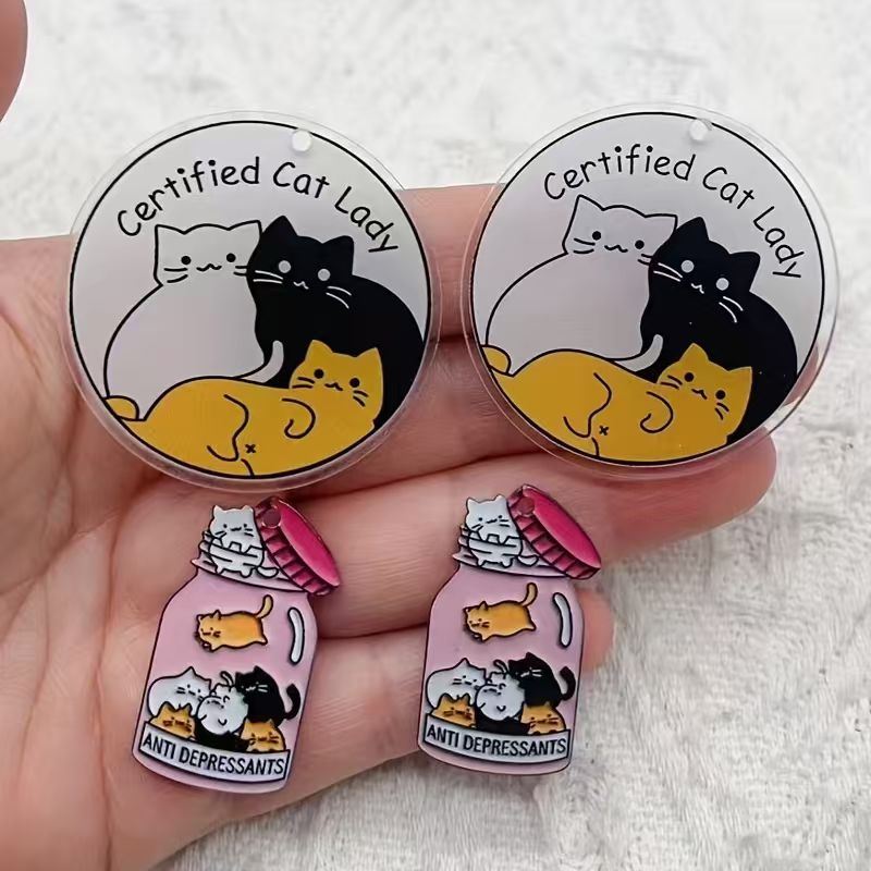 10 adet akrilik sevimli kedi k - Jewelry Making Diy incelemesi ve fiyatı