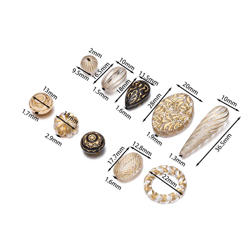 20 adet zarif akrilik altın re - Jewelry Making Drawing incelemesi ve fiyatı