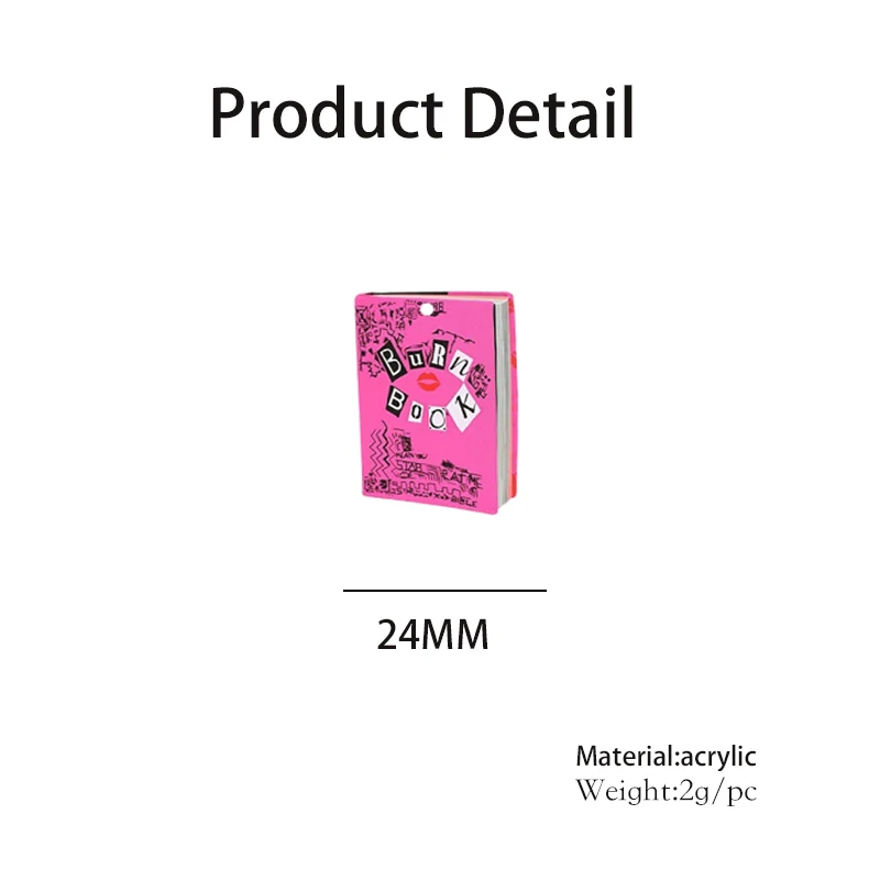 Pembe Yanık Kitap Akrilik Koly - Jewelry Making Books incelemesi ve fiyatı
