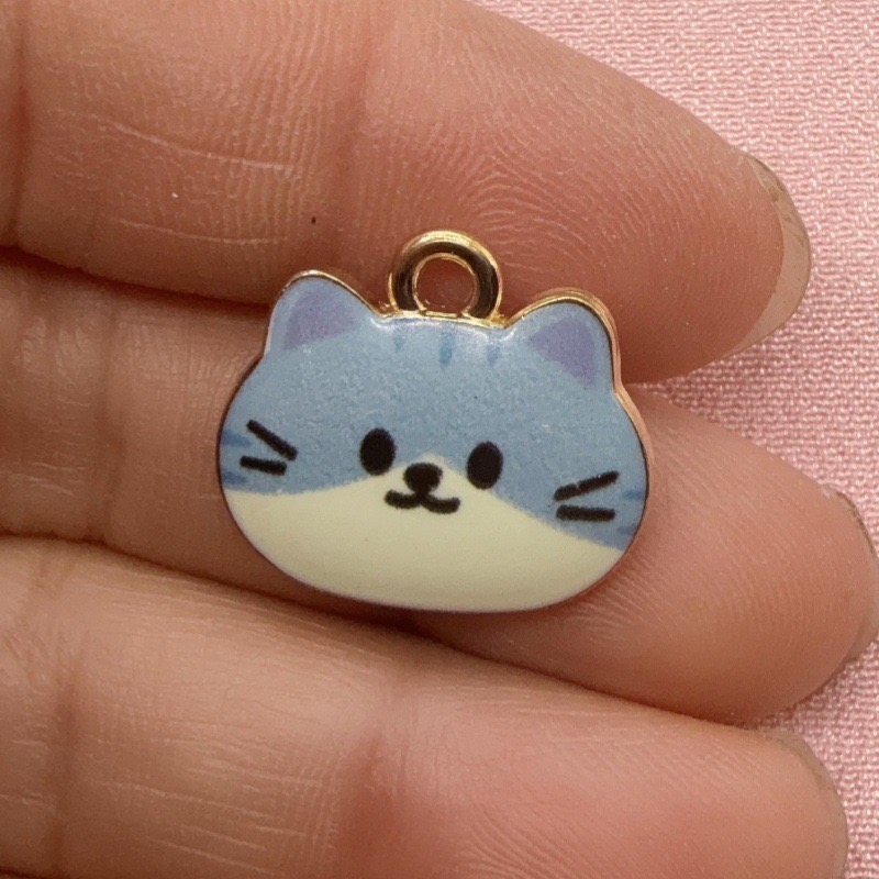 12 adet Baskılı Kedi Kafası Al - Jewelry Making Diy incelemesi ve fiyatı